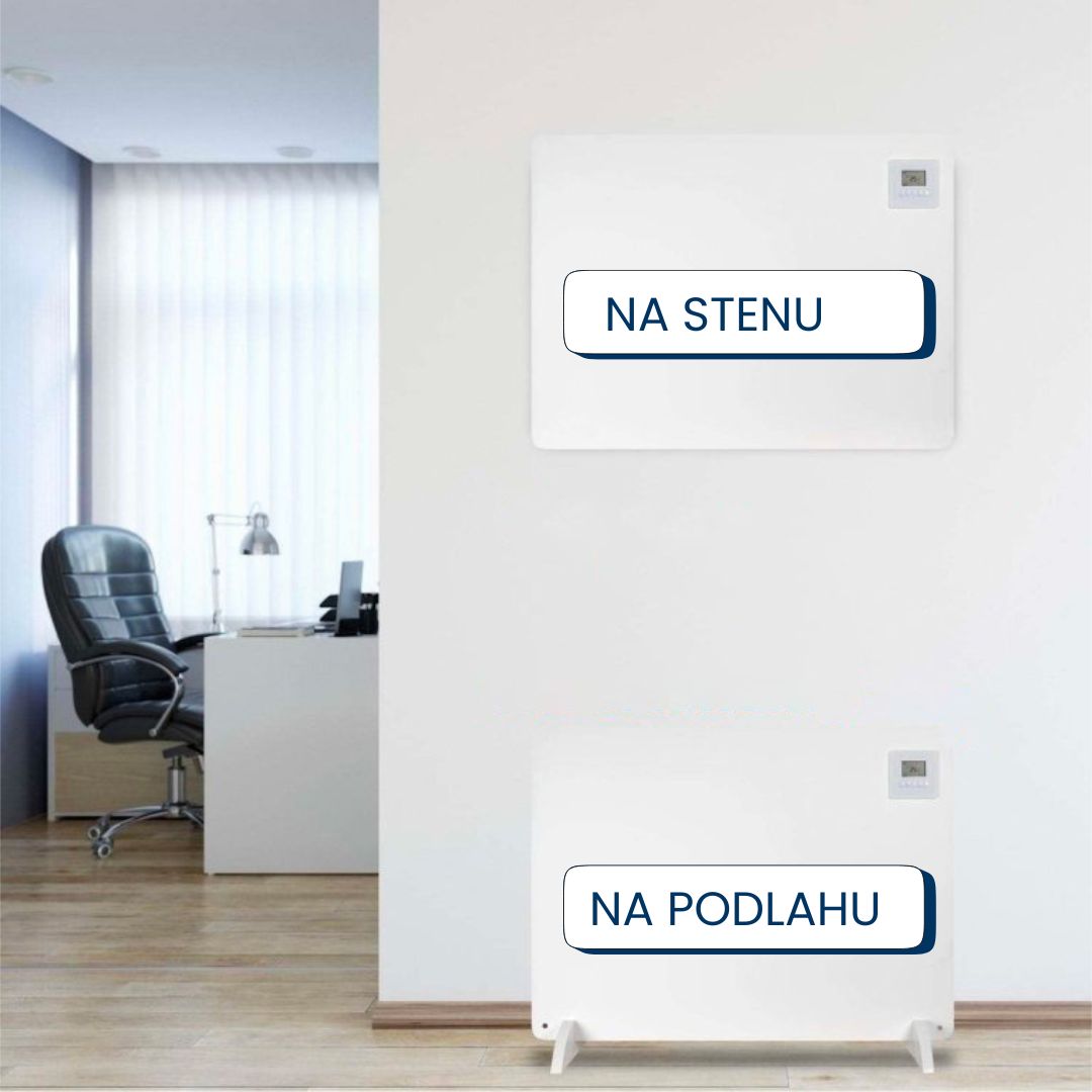 Montáž BOT infrapanelu IPH2 na stenu a na podlahu v pracovni